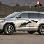 Auto Door Side Stickers Vinyl Decals Sports Auto Body Decoration Car Stickers And Decals Accessories For Toyota Highlander
